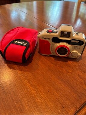 Canon Sure Shot WP-1 Waterproof Film Camera - Red/White
